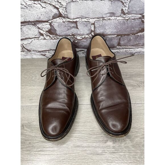 G.M. Endless 9502 Brown Leather Derby Oxfords Lace Up Dress Shoes Men 9M US/42EU main image 13